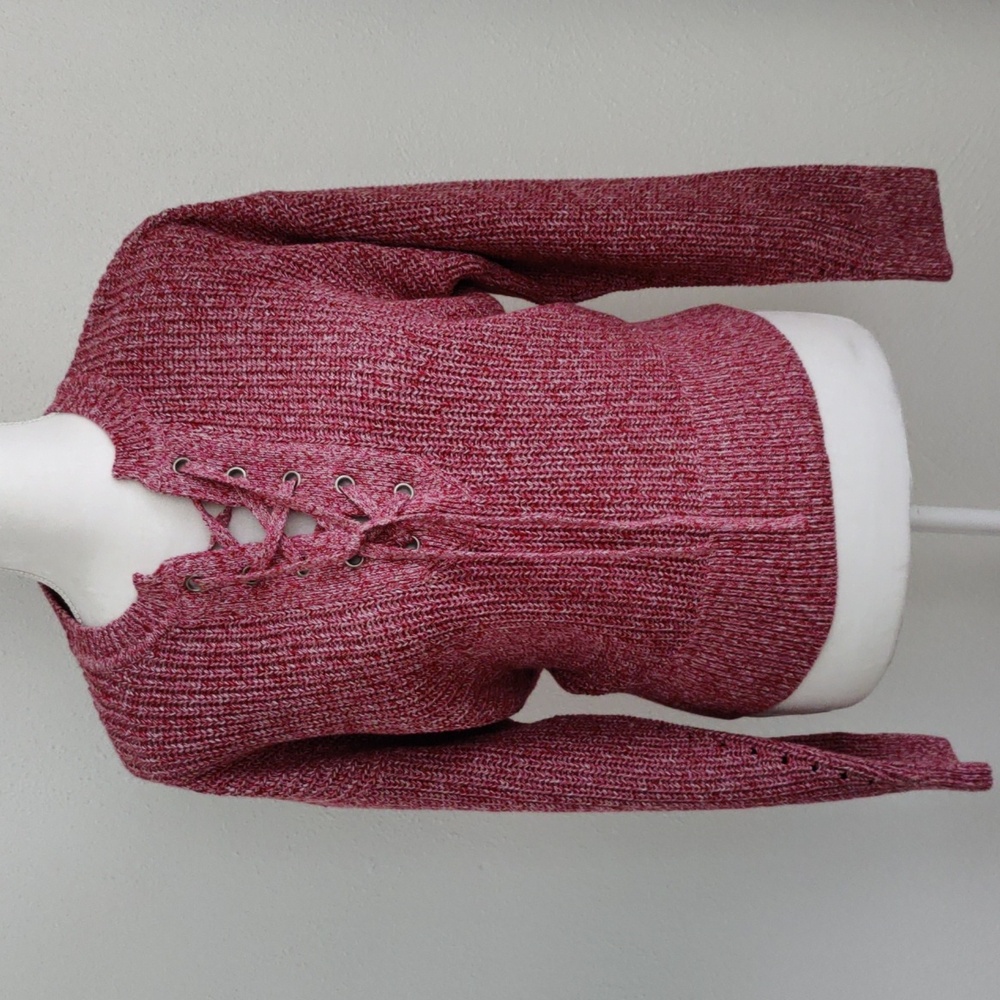 NWT Marled Ribbed Lace Up Sweater From Madewell